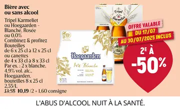 Offre: Bière avec ou sans alcool