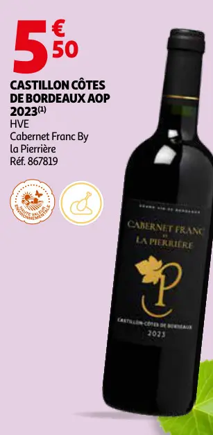 Offre: Castillon côtes de bordeaux aop