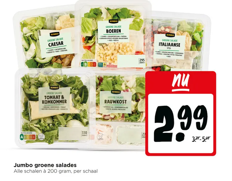Aanbieding: Jumbo groene salades