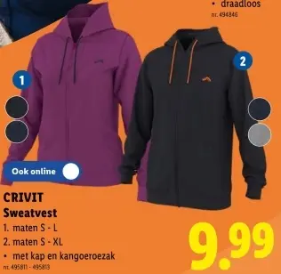 Promotie: CRIVIT Sweatvest