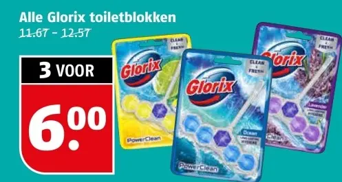Aanbieding: Glorix toiletblokken