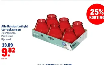 Aanbieding: Alle Bolsius twilight terraskaarsen