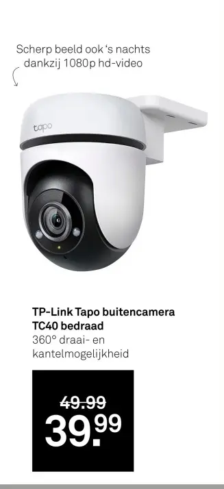 Aanbieding: Tapo buitencamera TC40 bedraad