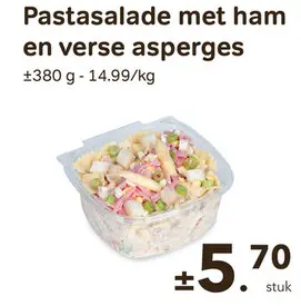 Promotie: Pastasalade met ham en verse asperges