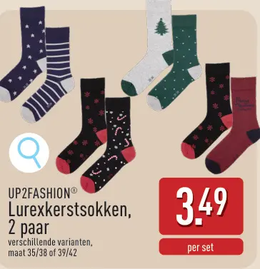 Aanbieding: Lurexkerstsokken