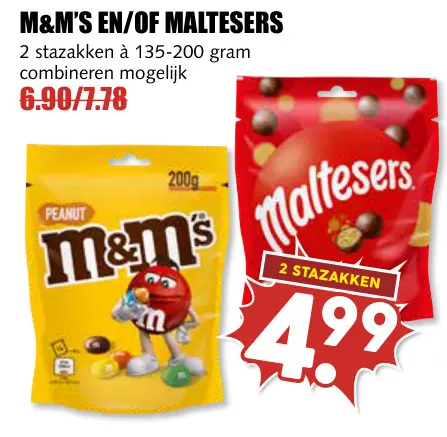 Aanbieding: M&m's en/of Maltesers