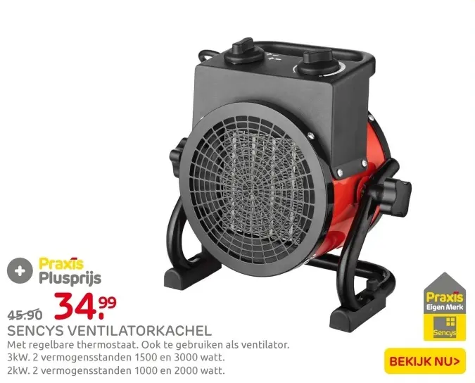 Aanbieding: Ventilatorkachel