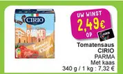 Aanbieding: Tomatensaus CIRIO PARMA Met kaas