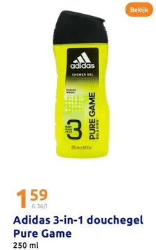 Aanbieding: Adidas 3-in-1 douchegel Pure Game
