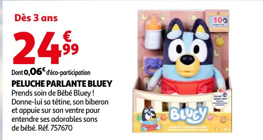 Offre: Peluche parlante Bluey