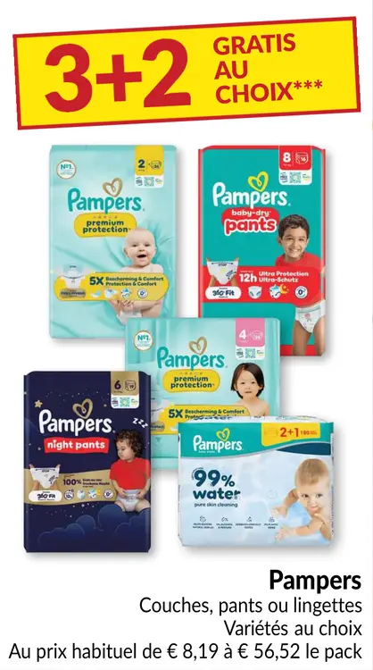 Offre: Couches, pants ou lingettes