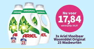 Aanbieding: 3x Ariel Vloeibaar Wasmiddel Original