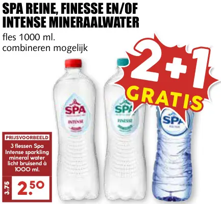 Aanbieding: Reine, finesse en/of intense mineraalwater