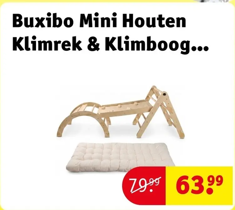 Aanbieding: Buxibo Mini Houten Klimrek & Klimboog