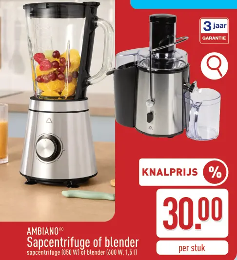 Promotie: Sapcentrifuge of blender