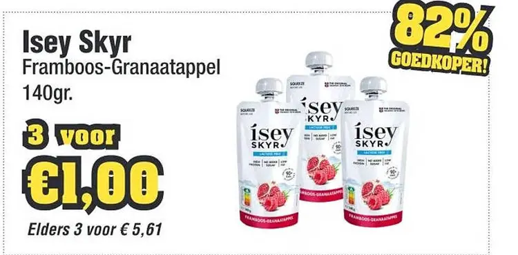 Aanbieding: Isey Skyr Framboos-Granaatappel