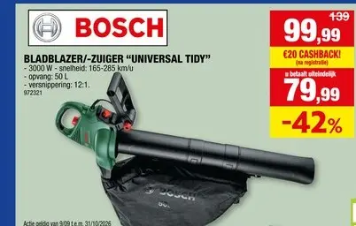 Promotie: Bladblazer/-zuiger Universal Tidy