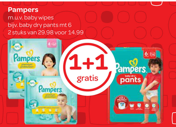 Aanbieding: Pampers baby dry pants mt 6
