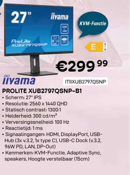 Promotie: Prolite xub2797qsnp-b1