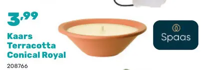 Promotie: Kaars Terracotta Conical Royal