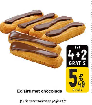 Aanbieding: Eclairs met chocolade