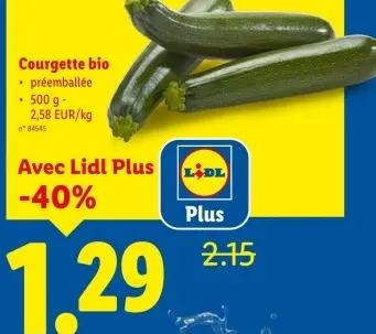 Offre: Courgette bio