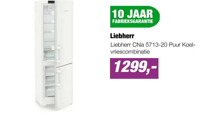 Aanbieding: Liebherr CNa 5713-20 Puur Koel-vriescombinatie