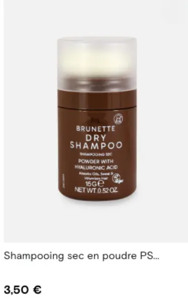 Offre: Shampooing sec en poudre