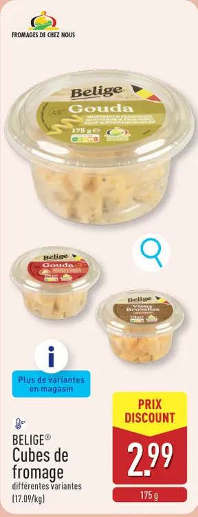 Offre: BELIGE® Cubes de fromage