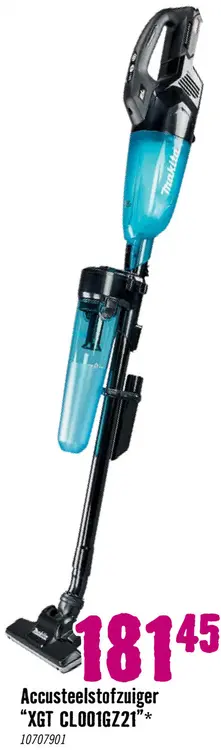 Aanbieding: Accusteelstofzuiger XGT CL001GZ21 (zonder accu)