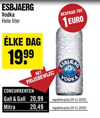 Aanbieding: Esbjaerg Vodka 100 cl