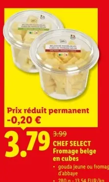 Offre: Fromage belge en cubes