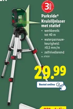Aanbieding: Kruislijnlaser met statief
