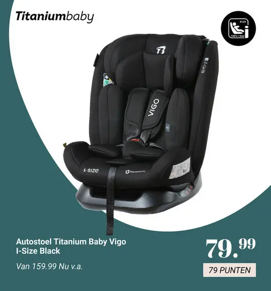 Aanbieding: Autostoel Titanium Baby Vigo I-Size Black