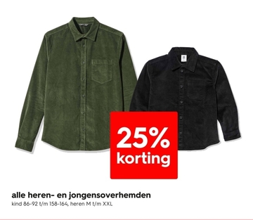 Aanbieding: heren- en jongensoverhemden