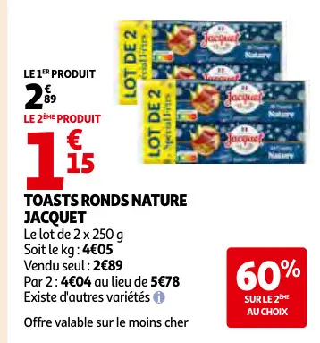 Aanbieding: Toasts ronds nature