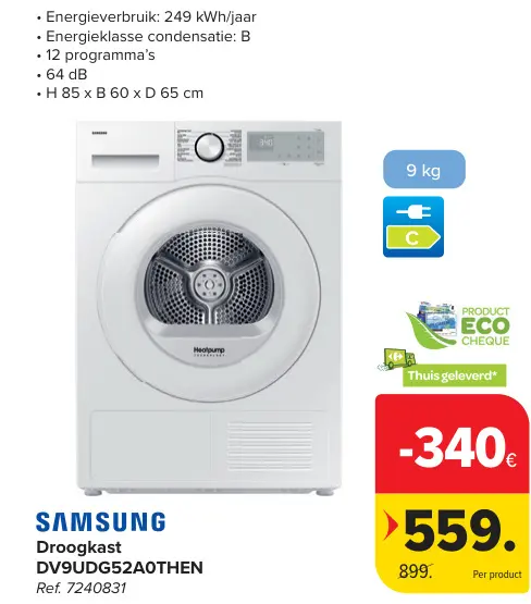 Promotie: Droogkast DV9UDG52A0THEN