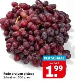 Aanbieding: Rode druiven pitloos