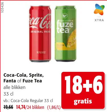 Promotie: Coca-Cola, Sprite, Fanta of Fuze Tea