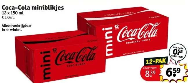 Promotie: Coca-Cola miniblikjes