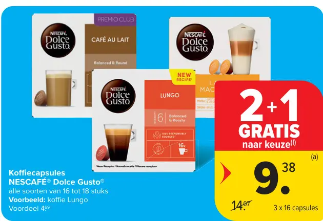 Promotie: Koffiecapsules Dolce Gusto