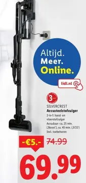 Aanbieding: SILVERCREST Accusteelstofzuiger