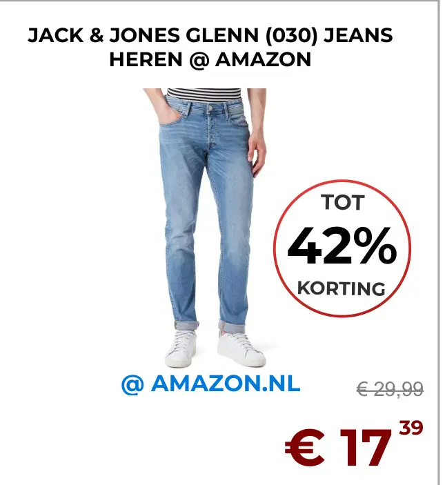 Aanbieding: JACK & JONES GLENN (030) JEANS HEREN @ AMAZON