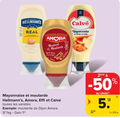 Offre: Mayonnaise et moutarde