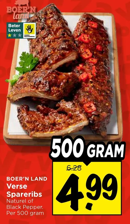 Aanbieding: Verse Spareribs