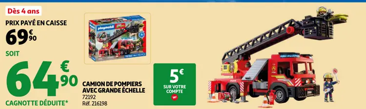 Promotie: Camion de pompiers avec grande échelle