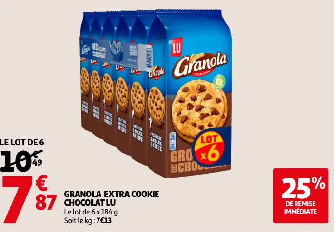 Promotie: Granola extra cookie chocolat
