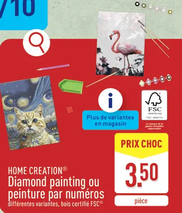Offre: Diamond painting ou peinture par numéros