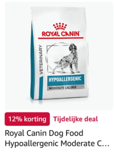 Promotie: Dog Food Hypoallergenic Moderate C...