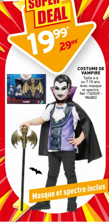 Offre: Costume de vampire